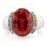 Anillo de Plata .925 con Opalo Rojo Cereza