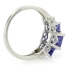 Anillo de Plata .925 con 3 Gemas de Tanzanita