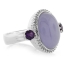 Anillo de Jade con Amatista en Plata de Ley