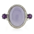 Anillo de Jade con Amatista en Plata de Ley