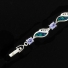 Pulsera Elegante de Plata de Ley .925 con Tanzanita y Opalo Australiano