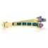 Brazalete de Plata de Ley con Baño de Oro 14K, Tanzanita y Opalo