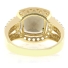 Anillo de Topacio Ahumado en Plata con Baño de Oro 14K