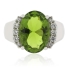Anillo Lujoso de Peridoto en Plata de Ley