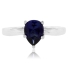 Anillo Encantador de Plata .925 y Zafiro