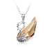 Amber Color Swan Swarovski Crystal Necklace