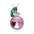 Bonito Collar Citrus Color Rosa de Cristal Austriaco