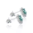 Hermosos Aretes de Alejandrita Bicolor ( Verde/Azul ) en Plata .925
