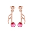 Aretes con Cristal Austriaco y Baño de Oro 18K