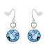Aretes Elegantes de Swarovski Color Azul