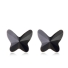 Lindos Aretes de Cristal Austriaco Mariposa Color Negro