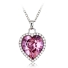 Lindo Collar de Corazón con Cristal Swarovski color Rosa