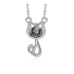 Bonito Collar de Gato Color Negro de Cristal Austriaco