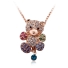 Bonito collar de Osito con Baño de Oro Rosa de 18K