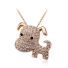 Collar con Baño de Oro Rosa de 18K en Forma de Perrito