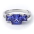Anillo de 3 Piedras de Tanzanita Plata de Ley 925