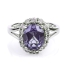 Anillo de Alejandrita en Plata de Ley .925 ( Azul/Morado )
