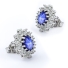 Aretes de Zafiro Estrella Con Plata de Ley 16 mm x 13 mm