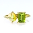 Anillo de Oro Amarillo 14K Opalo Con Peridoto Genuino