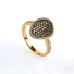 0.60 Ctw Anillo de Oro Amarillo de 14K con Diamante Chocolate
