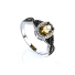 Anillo de Diamante Chocolate en Plata .925 7 mm x 5 mm