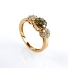 0.75 Ctw Anillo de Flor Oro Amarillo de 14K con Diamante Chocolate