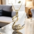 Collar de Cisne Swarovski Blanco con Baño de Oro Amarillo 18K