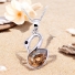 Collar de Swarovski en Forma de Cisne Color Ambar