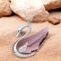 Hermoso collar de Swarovski con Rodio en Forma de Cisne Color Morado
