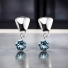 Aretes de Cristal Swarovski Azules