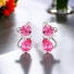 Aretes de Gatito de Cristal Swarovski Color Rosa