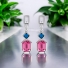 Aretes de Cristal Swarovski Rosa