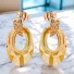 Preciosos Aretes de Cristal Swarovski con Baño de Oro 18K