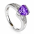 Anillo de Plata .925 Compromiso 8 mm x 7 mm Alejandrita