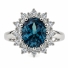 Anillo de Alejandrita Azul a Verde en Plata .925