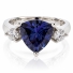 Anillo de Alejandrita Bicolor en Plata 925 ( Azul/Morado )