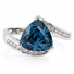 Anillo de Plata .925 con Alejandrita en corte Triangular