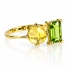 Anillo de Oro Amarillo 14K Opalo Con Peridoto Genuino
