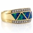 Anillo de Oro Amarillo Macizo 14K con Opalo y Diamantes