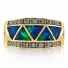 Anillo de Oro Amarillo Macizo 14K con Opalo y Diamantes