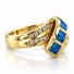 Anillo de Oro con Opalo Australiano Autentico