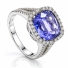 Anillo de Plata de Ley con Alejandrita Azul a Morado