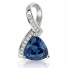 Dije de Plata Fina .925 con Alejandrita Bicolor ( Azul/Verde )