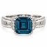 Anillo de Plata con Alejandrita en Corte Asscher