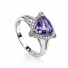 Anillo de Plata con Alejandrita Corte Triangular