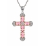 Preciosa Cruz de Plata Con Zultanita y Circonitas 32 mm x 20 mm