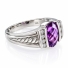 Precioso Anillo de Amatista en Oro Blanco de 14K