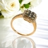 0.88 Ctw Anillo de Oro Amarillo de 14K con Diamante Chocolate