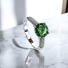 Anillo Solitario con Esmeralda Corte Redonda