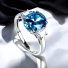 Anillo de Topacio Azul en Plata de Ley .925